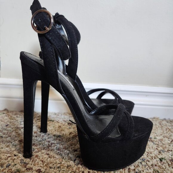 Marciana Platform Suede Stiletto Heels - Picture 1 of 4